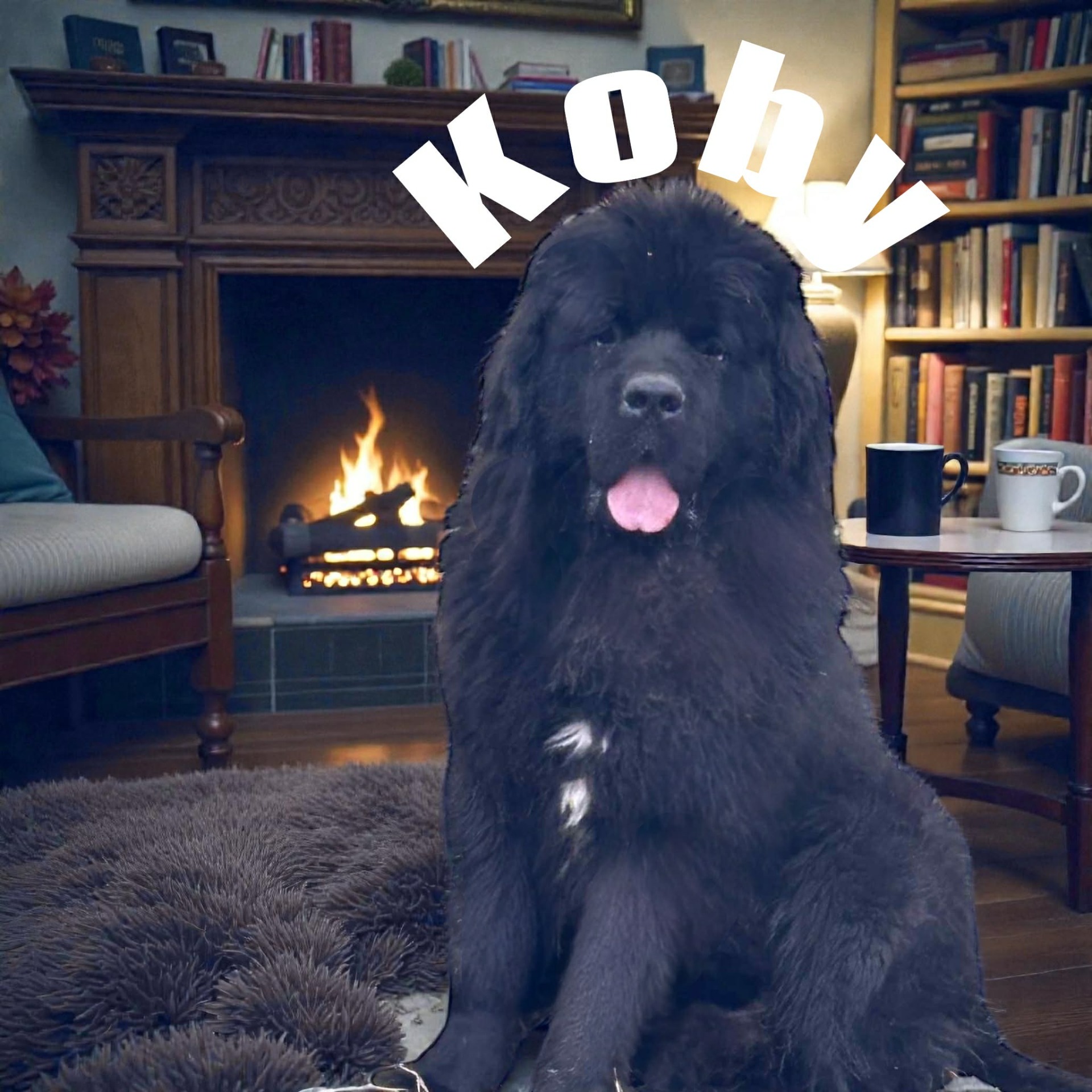 Koby Terre-Neuve koby avec son intelligence et son désir de rendre sa famille heureuse, représente ce qu'il y a de plus précieux dans la vie de ce magnifique et bienveillant géant. Charli, avec son petit mot d'amour, a su conquérir mon cœur dès le premier regard !